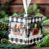 Black Buffalo Pset Rustic PineTrees Familie Foto's Decoratie