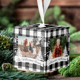 Black Buffalo Pset Rustic PineTrees Familie Foto's Decoratie