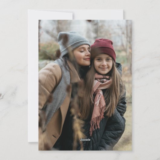 Black Buffalo Pset Year in Review kerstfoto Feestdagenkaart (Achterkant)