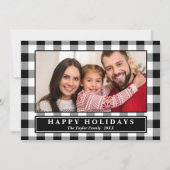 Black Buffalo Pset Year in Review kerstfoto Feestdagenkaart (Voorkant)