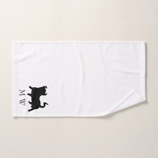 Black Bull Design Monogrammed Bad Handdoek (Handdoek)