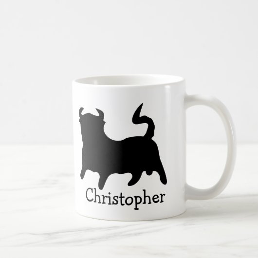 Black Bull Design Personalised Koffiemok (Rechts)