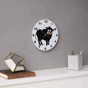 Black Bull Design Ronde Klok