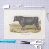 Black Bull Koe Ephemera Decoupage Boerderij Tissuepapier (Craft)