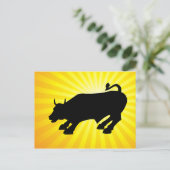Black Bull van Wall Street opladen Briefkaart (Staand voorkant)