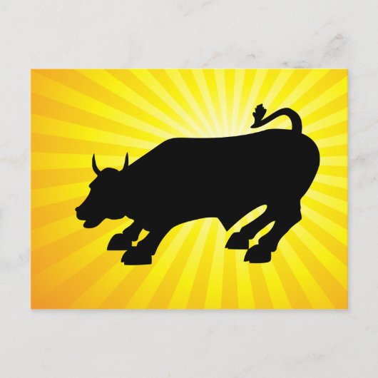 Black Bull van Wall Street opladen Briefkaart (Voorkant)