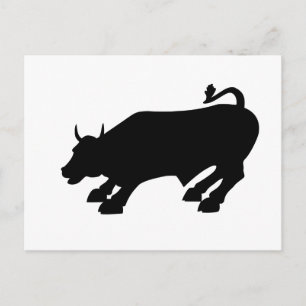 Black Bull van Wall Street opladen Briefkaart
