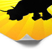 Black Bull van Wall Street opladen Poster (Hoek)