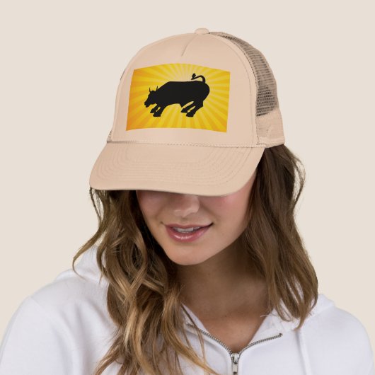 Black Bull van Wall Street opladen Trucker Pet (In situ)