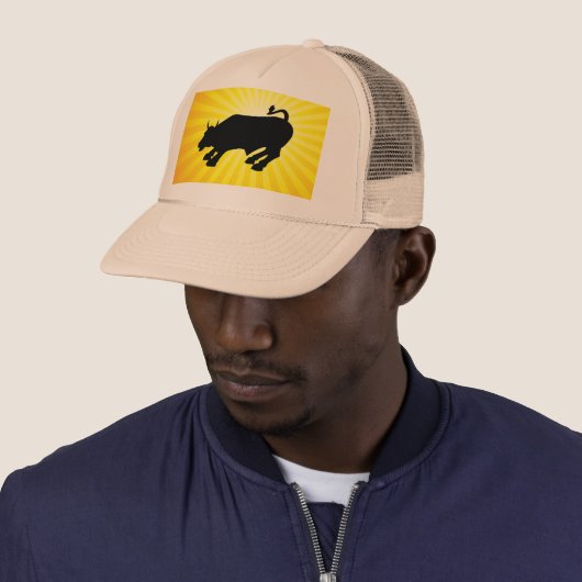 Black Bull van Wall Street opladen Trucker Pet (In situ)