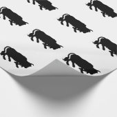 Black Bulls Pattern Cadeaupapier (Hoek)