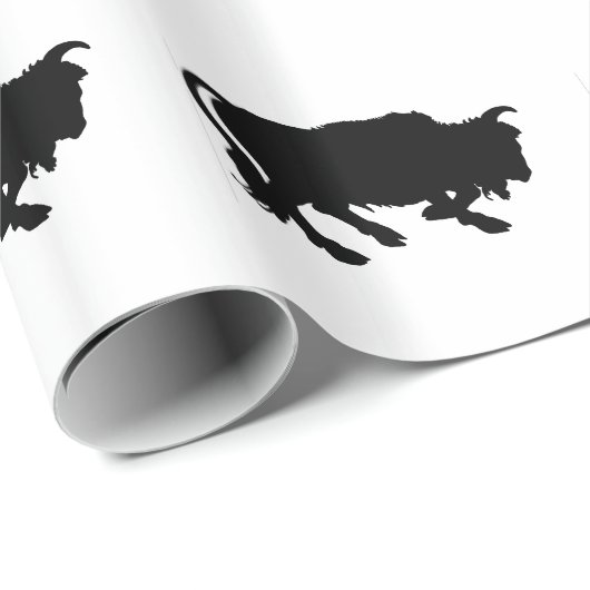 Black Bulls Pattern Cadeaupapier (Rol Hoek)