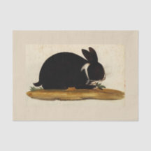 BLACK BUNNY RABBIT - Aangepast 10 lb-weefselpapier