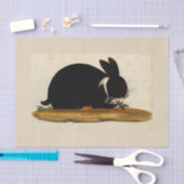 BLACK BUNNY RABBIT - Aangepast 10 lb-weefselpapier Tissuepapier (Craft)