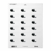 Black Bunny roos Etiket (Full Sheet)