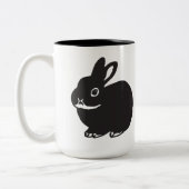 Black bunnys' mug cup tweekleurige koffiemok (Links)