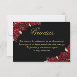 Black Burgundy bedankje Bedankkaart