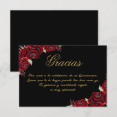 Black Burgundy bedankje Bedankkaart (Voorkant / Achterkant)