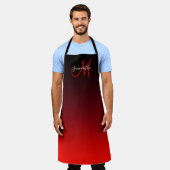 Black Burgundy en Bright Red Ombre Monogram Schort (Gedragen)