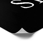 Black Burgundy Floral Boho Vrijgezellenfeest Poster (Hoek)