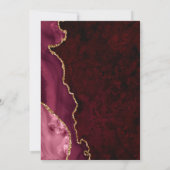 Black & Burgundy Gold Modern Sve the Date Kaart (Achterkant)