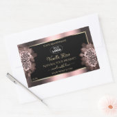 Black Burgundy Gold Product Labels roze rozen Logo (Envelop)