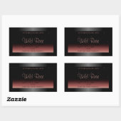 Black Burgundy Ombre Product Labels Soft Glitter (Vel)