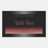 Black Burgundy Ombre Product Labels Soft Glitter (Voorkant)