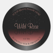 Black Burgundy Ombre Product Labels Soft Glitter (Voorkant)