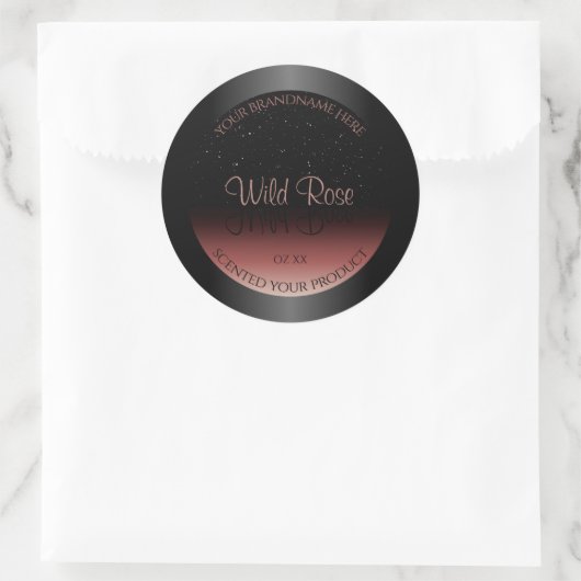Black Burgundy Ombre Product Labels Soft Glitter (Tas)