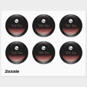 Black Burgundy Product Labels Soft Glitter Logo (Vel)