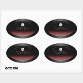 Black Burgundy Product Labels Soft Glitter Logo (Vel)