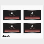 Black Burgundy Product Labels Soft Glitter Logo (Vel)