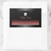 Black Burgundy Product Labels Soft Glitter Logo (Tas)