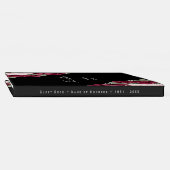 Black Burgundy Red Pink Floral Memorial Gastenboek (Rug)
