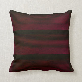 Black Burgundy Striped Kussen