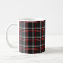 Black Burgundy White Plaid Classic Koffiemok