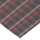 Black Burgundy White Plaid Classic Table Runner Korte Tafelloper (Hoek)