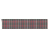 Black Burgundy White Plaid Classic Table Runner Korte Tafelloper (Horizontaal)