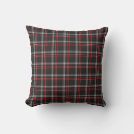 Black Burgundy White Plaid Classic Throw Pillow Kussen
