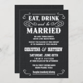 Black Burlap country Western Wedding Invitations Kaart (Voorkant / Achterkant)