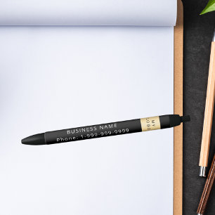 Black business bedrijf logo naam telefoon zwarte inkt pen