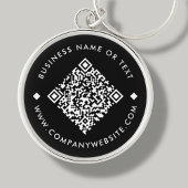 Black Business Custom QR Code Sleutelhanger