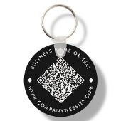 Black | Business Custom QR Code Sleutelhanger