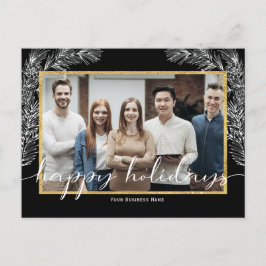 Black Business Happy Holiday briefkaart met foto