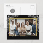 Black Business Happy Holiday briefkaart met foto (Voorkant / Achterkant)