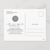 Black Business Happy Holiday briefkaart met foto (Achterkant)