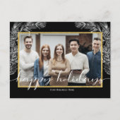 Black Business Happy Holiday briefkaart met foto (Voorkant)