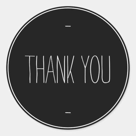 Black Business Hartelijk dank voor uw ticker Ronde Sticker (Voorkant)