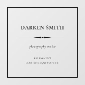 Black Business Kantoor Name Lijst Venster Decal (Vel)